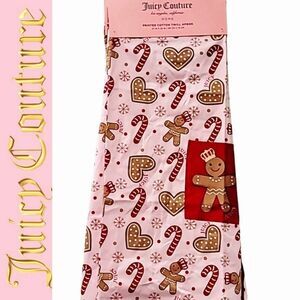 Juicy Couture Home Logo Gingerbread Queen & Candy Cane Cotton Twill Apron‎